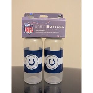 Official NFL Baby Bottles 9‎ oz Indianapolis Colts 2 Bottles
